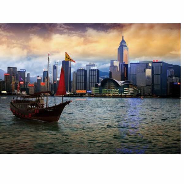 Widok na Hongkong (1000el.) - Sklep Art Puzzle